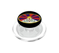 Drapeau du Tibet Ovale PopSockets PopGrip pour MagSafe