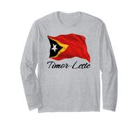 Drapeau du Timor-Leste Patriotique pour Hommes, Femmes, Enfants, maubère Asiatique Manche Longue