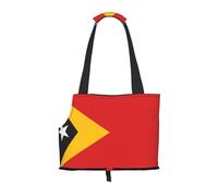 Drapeau du Timor-Leste Sac à bandoulière portable imprimé pour animaux de compagnie, convient pour les petits chiens et chats, shopping et voyage, sac double usage