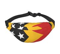 Drapeau du Timor-Leste Sac banane de voyage tendance, adapté pour le sport, la course à pied, le cyclisme, les voyages, la pêche, grand sac banane pour garçons, noir, taille unique