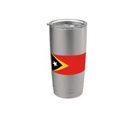 Drapeau du Timor oriental Gobelet isotherme en acier inoxydable double paroi