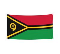 Drapeau du Vanuatu Bannière de vacances à suspendre, Halloween, fête de Noël, bannière de rassemblement d'amis, bannière décorative 177,8 x 88,9 cm