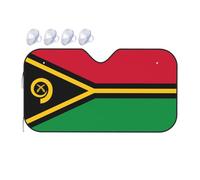 Drapeau du Vanuatu. C'est un pare-soleil de pare-brise de voiture, qui ne prend pas trop de place et protège l'environnement à l'intérieur de la voiture.