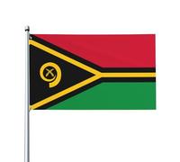 Drapeau du Vanuatu Imprime Drapeaux décoratifs d'extérieur 0,9 x 1,5 m, légers et beaux, adaptés pour les terrasses en plein air et les célébrations de festivals.