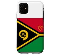 Drapeau du Vanuatu Ni-Vanuatu Cœur Fier Patrimoine fête Nationale Coque pour iPhone 11