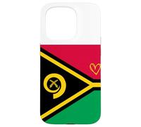 Drapeau du Vanuatu Ni-Vanuatu Cœur Fier Patrimoine fête Nationale Coque pour iPhone 15 Pro