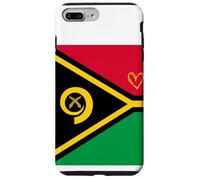 Drapeau du Vanuatu Ni-Vanuatu Cœur Fier Patrimoine fête Nationale Coque pour iPhone 7 Plus/8 Plus