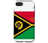 Drapeau du Vanuatu Ni-Vanuatu Cœur Fier Patrimoine fête Nationale Coque pour iPhone SE (2020) / 7/8