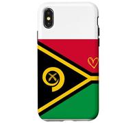 Drapeau du Vanuatu Ni-Vanuatu Cœur Fier Patrimoine fête Nationale Coque pour iPhone X/XS