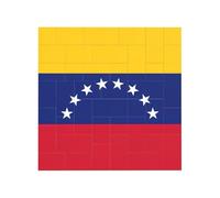 Drapeau du Venezuela - Bloc de briques de construction - Puzzle carré créatif - Décoration de bureau
