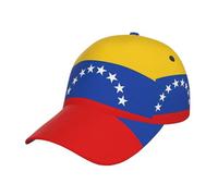 Drapeau du Venezuela Casquette de baseball confortable à bord incurvé, quatre saisons, avec un design imprimé unique qui enfreint les règles et montre votre personnalité Noir, noir, taille unique/XL