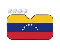 Drapeau du Venezuela : c'est un pare-soleil de pare-brise de voiture, qui ne prend pas trop de place et protège l'environnement à l'intérieur de la voiture.