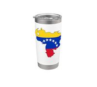 Drapeau du Venezuela Cœur Proud To Be Venezuelan I Love Caracas Gobelet isotherme en acier inoxydable double paroi