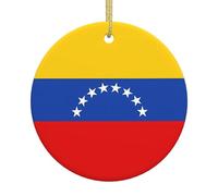 Drapeau du Venezuela Décorations de Noël en céramique parfaites pour les bureaux, les salons ou les chambres à coucher