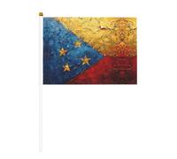 Drapeau du Venezuela imprimé à main, drapeau double face léger pour une installation instantanée et un impact élevé