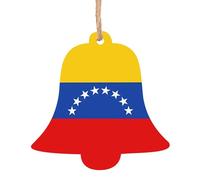 Drapeau du Venezuela Ornement en Bois Pendentif Cloche 1 PC pour Arbre, Mur et Porte Décor - Style Vintage