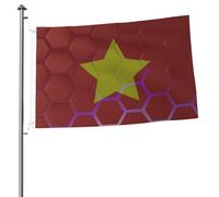 Drapeau du Vietnam du Nord, drapeaux pour l'extérieur, bannière robuste double face de 2 x 3 pieds, pour la maison, la cour, le festival, la décoration de jardin extérieur, drapeau de bienvenue