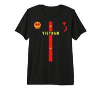 Drapeau du Vietnam, Silhouette Carte du Vietnam, Armoiries T-Shirt Haut de Gamme