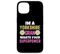 Drapeau du Yorkshire Gran Whats Your Superpower Yorkshire Day Rose Coque pour iPhone 13
