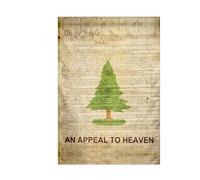 Drapeau d'un appel au ciel, drapeau en pin - Décoration vivante double face pour extérieur, décoration patriotique, design unique de drapeau d'arbre drapeau de jardin, écran vertical