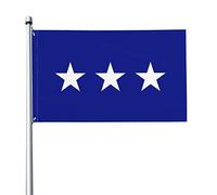 Drapeau D'Un Lieutenant Général Des Forces Armées Des États-Unis Drapeau De Jardin Colorée Drapeaux Décoratif Avec Œillets Bannière Pour Porche Patio Pelouse 90X150Cm