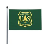 Drapeau durable des drapeaux du service forestier des États-Unis, bannière de 3 x 5 pieds, drapeau de patio de jardin extérieur, drapeaux imprimés recto-verso, drapeaux de fête d'intérieur 3by5