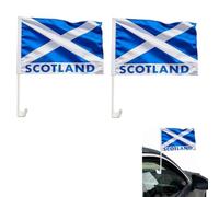 Drapeau écossais de fenêtre de voiture, drapeau écossais 2026, 30,5 x 45,7 cm, drapeaux de supporters de football et de rugby pour voitures, célébrations nationales et décorations de fête écossaise