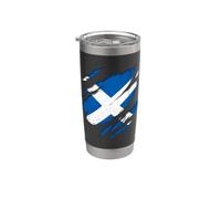 Drapeau écossais déchiré de la fierté nationale Gobelet isotherme en acier inoxydable double paroi