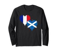 Drapeau Écosse France Fierté du Fier Expatrié Écossais Fans Manche Longue