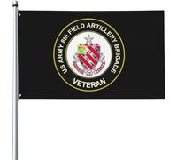 Drapeau Écusson De L'Unité Des Vétérans De L'Armée Américaine De La 8E Brigade D'Artillerie De Campagne Drapeau Couleurs Vives Bannière À Œillets, Pour Jardin, Les Défilés, 90x150cm