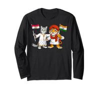 Drapeau Égypte Inde Racines Égyptiennes Héritage Indien Manche Longue