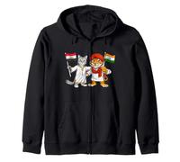 Drapeau Égypte Inde Racines Égyptiennes Héritage Indien Sweat à Capuche