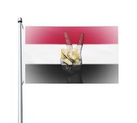 Drapeau Égypte Signe De Paix Égyptien Couture Double Face Bannière Œillets Métalliques Drapeaux Pour Decor Home Célébrations 3X5Ft