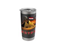 Drapeau égyptien de l'Égypte Patriotique Hommes Femmes Enfants Pyramides Gobelet isotherme en acier inoxydable double paroi