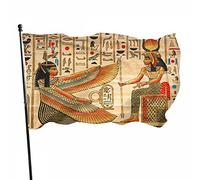 Drapeau égyptien décoratif 9,6 x 1,5 m ailes soleil antique Nil art antique parchemin culture nation polyester motif imprimé décoration extérieure pour maisons et jardins