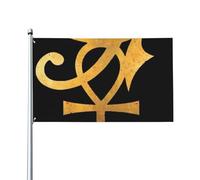 Drapeau égyptien doré Ankh ?il d'Horus égypte 3 x 5 pieds Décoration de pelouse extérieure Drapeau emblématique