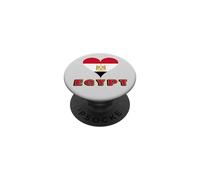 Drapeau égyptien Mignon cœur Patriotique pour Hommes, Femmes, Enfants PopSockets PopGrip Adhésif