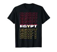 Drapeau égyptien Texte Typographie Égypte Souvenir de Voyage T-Shirt