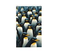Drapeau élégant à motif de foule de pingouins de 0,9 x 1,5 m, drapeau de jardin vertical double face pour extérieur, cour, maison, bannière amusante pour décoration de la maison, drapeaux de jardin à