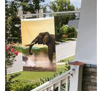 Drapeau éléphant africain 61 x 91 cm pour extérieur et intérieur - Pour le printemps, l'été, l'automne, l'hiver - Drapeaux de jardin avec œillets verticaux double face - Bannière pour décorations de