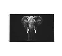 Drapeau Éléphant D'Afrique Drapeau De Bienvenue Traditionnel Couleurs Vives Bannière, Pour D'Intérieur, Balcon, Les Défilés, 90X150Cm