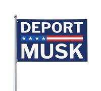 Drapeau Elon Musk 90 x 150 cm - Rouge et or - 90 x 150 cm - Drapeau de jardin extérieur - Idéal pour les événements SpaceX et autres lieux liés à l'espace - Réunions informelles, fêtes, soirées à thèm