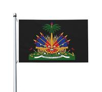 Drapeau emblème d'Haïti Drapeau De Jardin | pelouse drapeaux personnalisés extérieur drapeaux pour Jardin fête d'anniversaire Maison