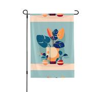 Drapeau en bambou avec dos de tortue Bleu Orange Convient pour l'intérieur et l'extérieur, parfait pour la maison, le jardin, les événements et les présentations patriotiques.