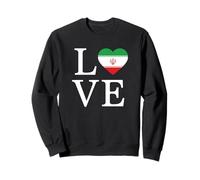 Drapeau en Forme de cœur avec Inscription Love Iran Pride Persian Pride Sweatshirt