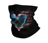 Drapeau en Forme De Cœur De L'Amérique Et De Sainte-Lucie Homme Femme Cache Cou Anti-Solaire Snood Léger Foulard pour Course À Pied Marche Randonnée Voyage