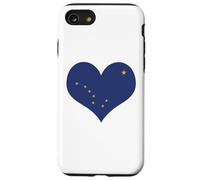 Drapeau en Forme de cœur de l'État de l'Alaska Coque pour iPhone SE (2020) / 7/8