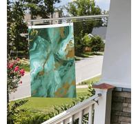 Drapeau en marbre vert doré 61 x 91 cm pour extérieur et intérieur - Pour le printemps, l'été, l'automne, l'hiver - Drapeaux de jardin avec œillets verticaux double face pour décorations de cour