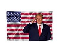 Drapeau en polyester 2024 de 0,9 x 1,5 m avec 4 œillets en laiton - Grande bannière du président républicain américain - Bannière de campagne politique - Keep America Great - Excellente décoration