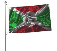Drapeau en soie du Burundi, drapeaux pour l'extérieur, bannière robuste double face de 2 x 3 pieds, pour la maison, la cour, le festival, le jardin extérieur, décoration de bienvenue